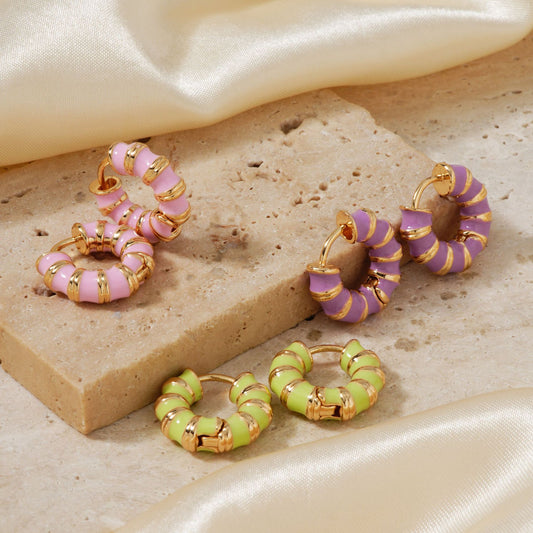 キャンディカラー ミニフープピアス