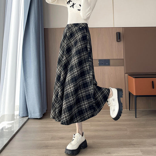 Aライン チェックスカート