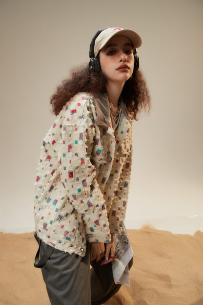 フリンジ シャツジャケット