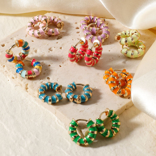 キャンディカラー ミニフープピアス