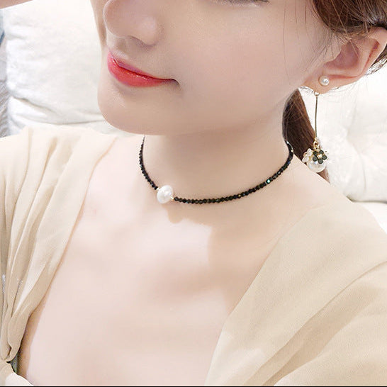 ブラックスピネル ビーズネックレス