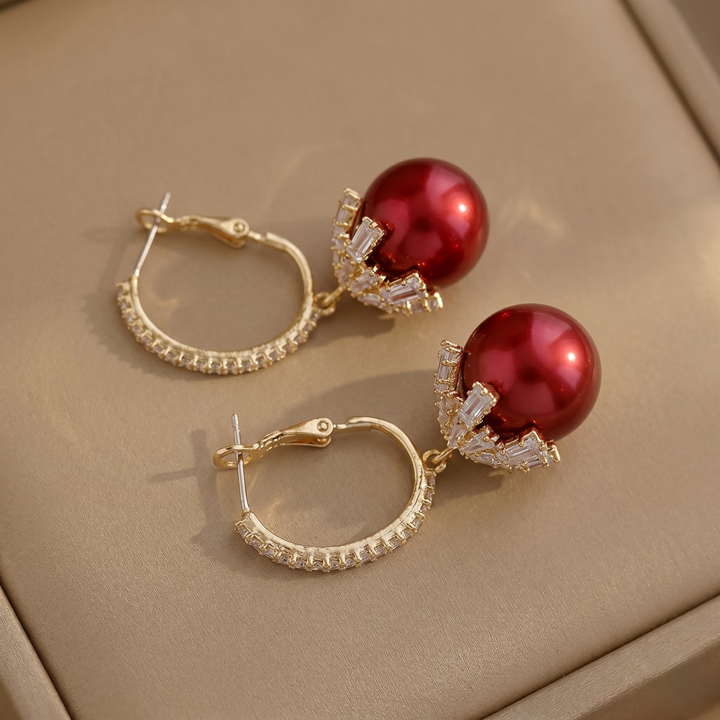 パール フープピアス