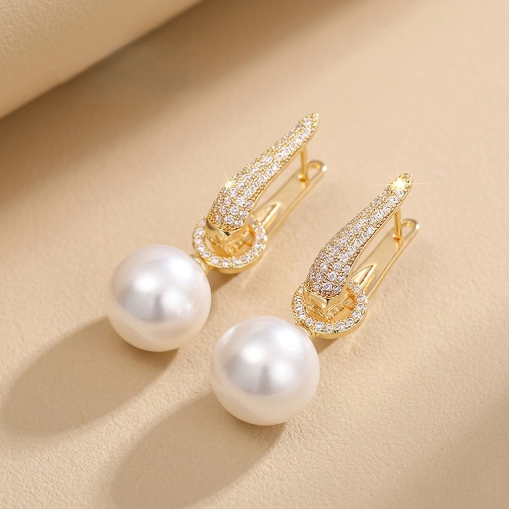 Uライン ドロップピアス