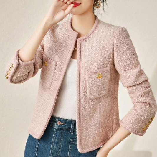 ノーカラー ジャケット