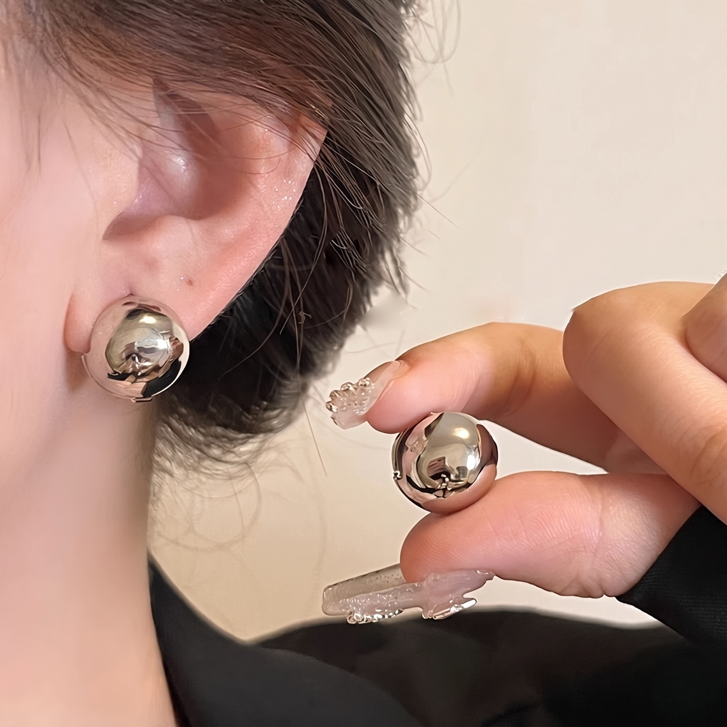 メタルボール ピアス