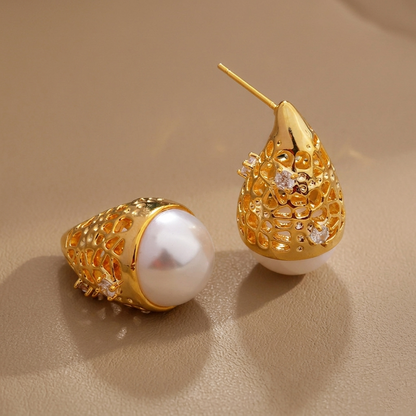 ドロップパールピアス