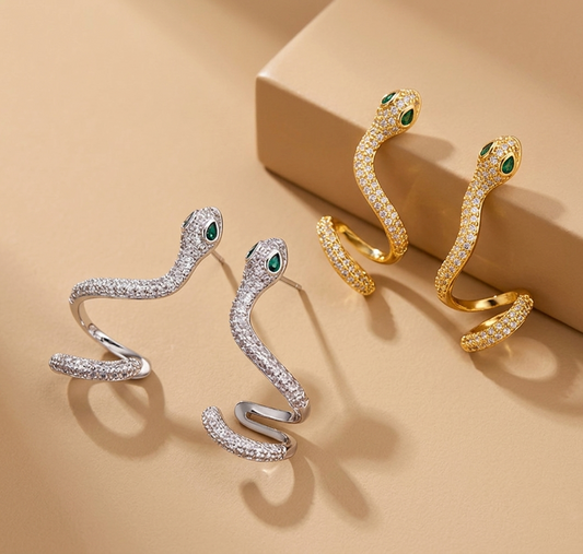スネーク ジルコニアピアス