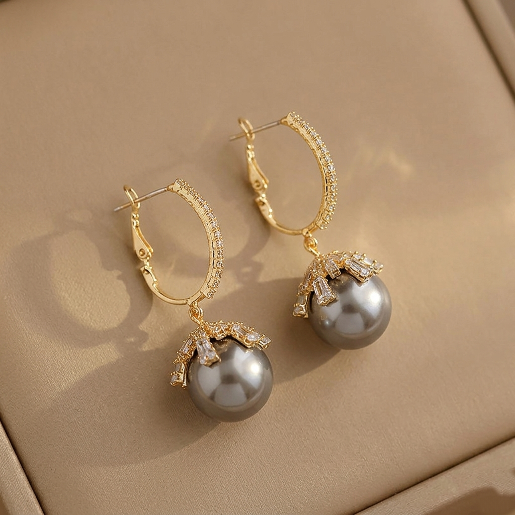 パール フープピアス
