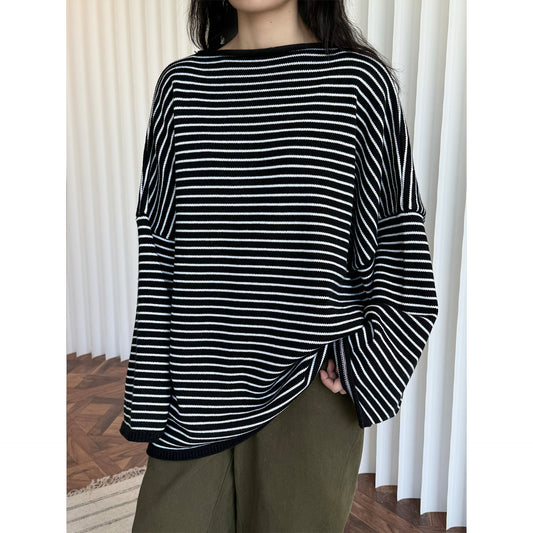 ルーズボーダーニット