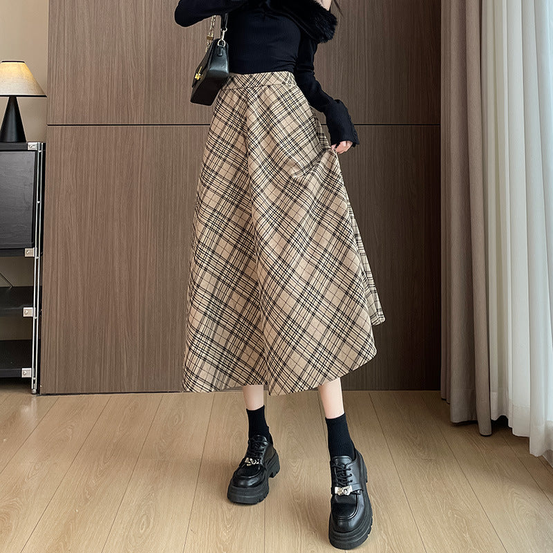Aライン チェックスカート