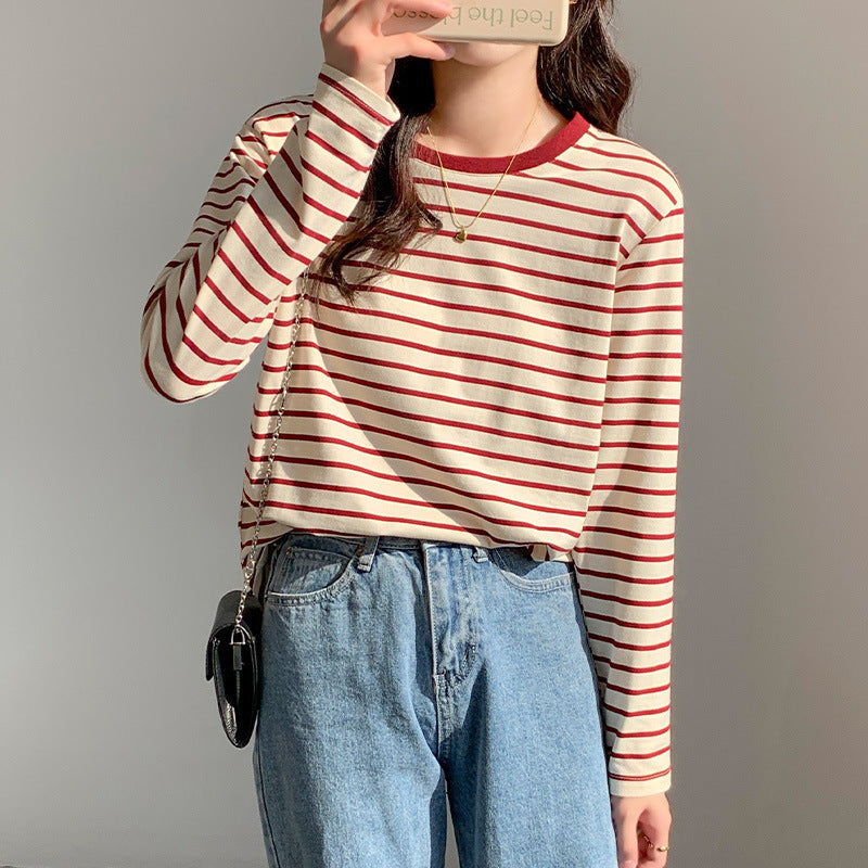 シルケットコットン ボーダーTシャツ