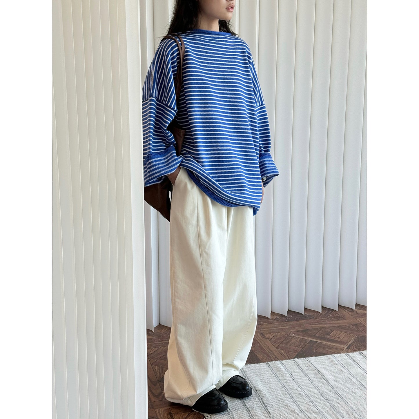 ルーズボーダーニット