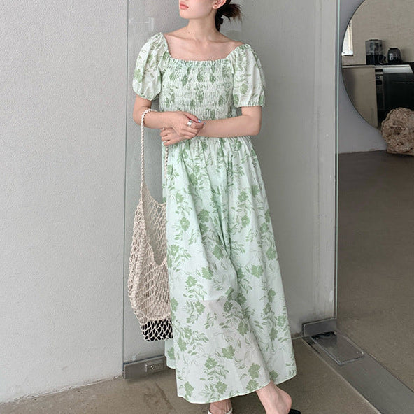 フラワー ロングワンピース