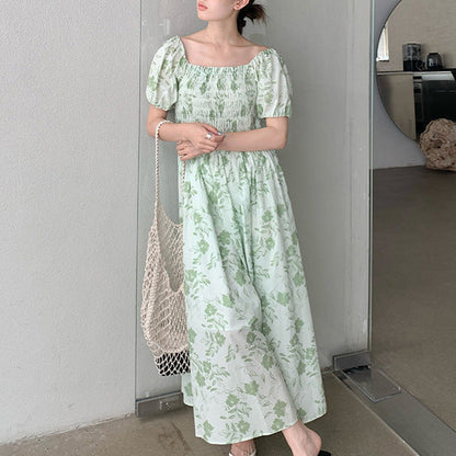 フラワー ロングワンピース