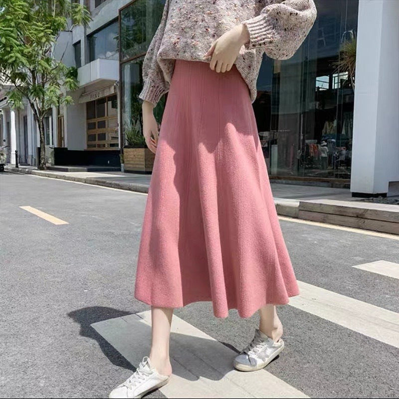 ふんわりニット  ロングスカート