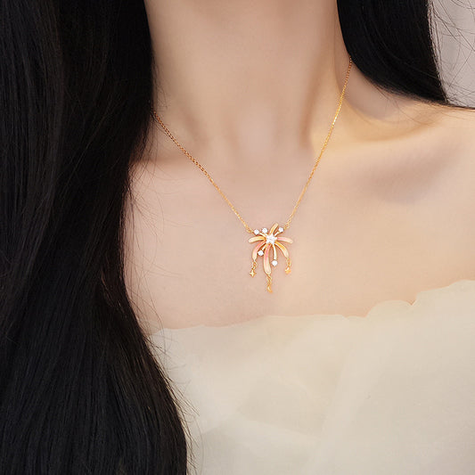 花火モチーフ ジルコニアネックレス